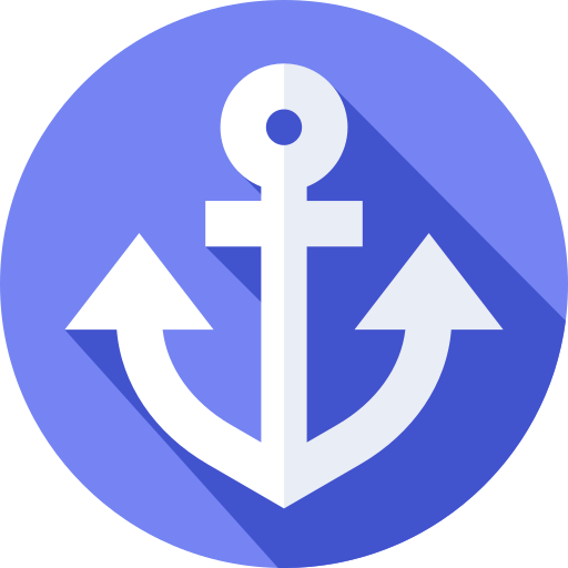 Anchor Flat Circular Flat icon