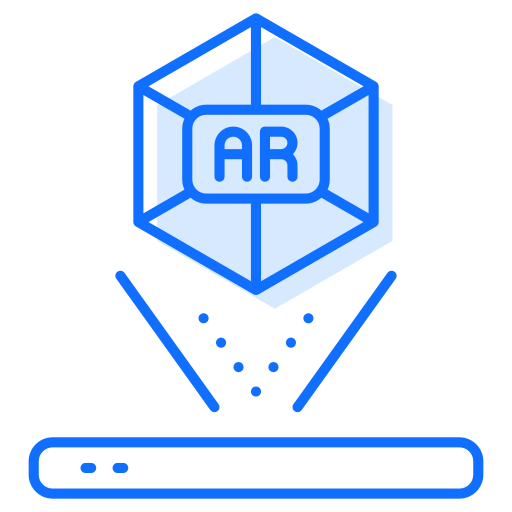 Augmented reality Generic Blue icon