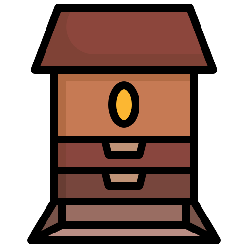 pudełko z pszczołami Generic Outline Color ikona
