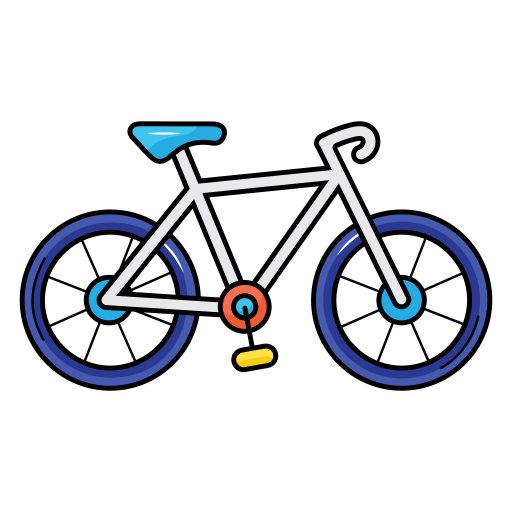bicicleta Generic Thin Outline Color Ícone