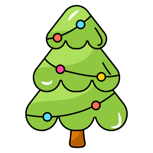 Christmas tree Generic Thin Outline Color icon