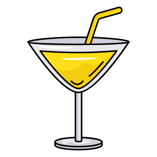 cocktail Generic Thin Outline Color icona