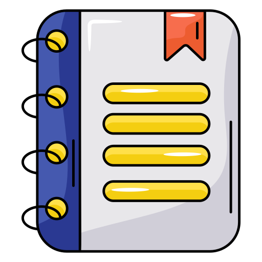Diary Generic Thin Outline Color icon