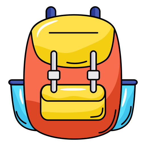 Knapsack Generic Thin Outline Color icon