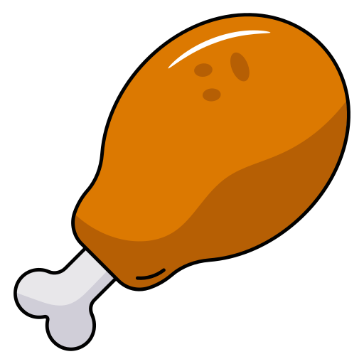 Chicken leg Generic Thin Outline Color icon