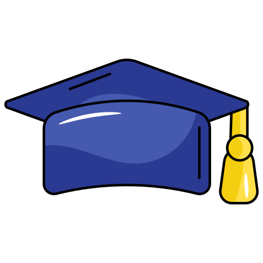 Mortarboard Generic Thin Outline Color icon