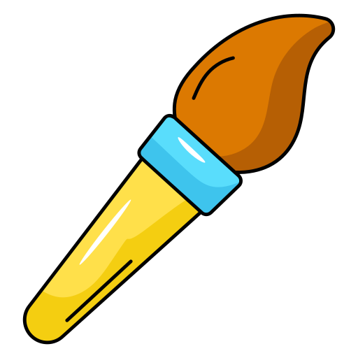 Paint brush Generic Thin Outline Color icon