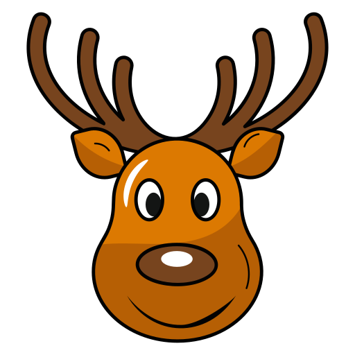 Reindeer Generic Thin Outline Color icon