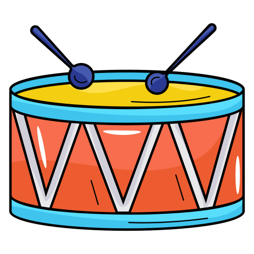 Snare drum Generic Thin Outline Color icon