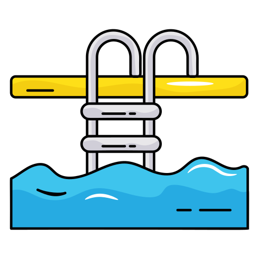 Swimming pool Generic Thin Outline Color icon