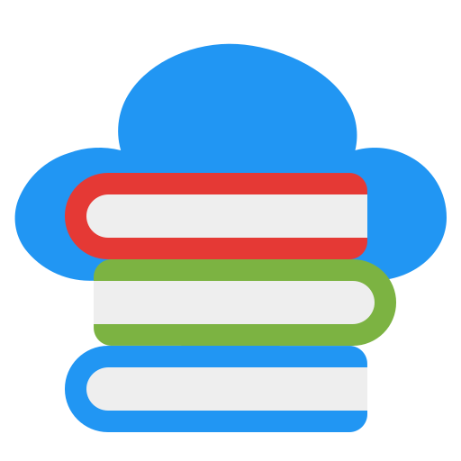 libreria nuvola Generic Flat icona