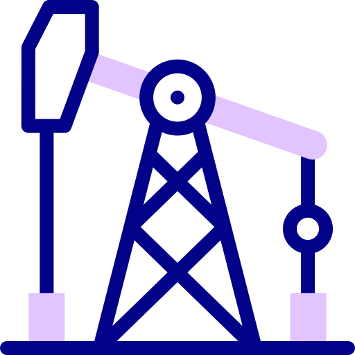 torre de perforación de petróleo Detailed Mixed Lineal color icono