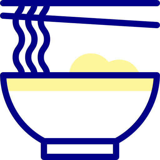 麺 Detailed Mixed Lineal color icon