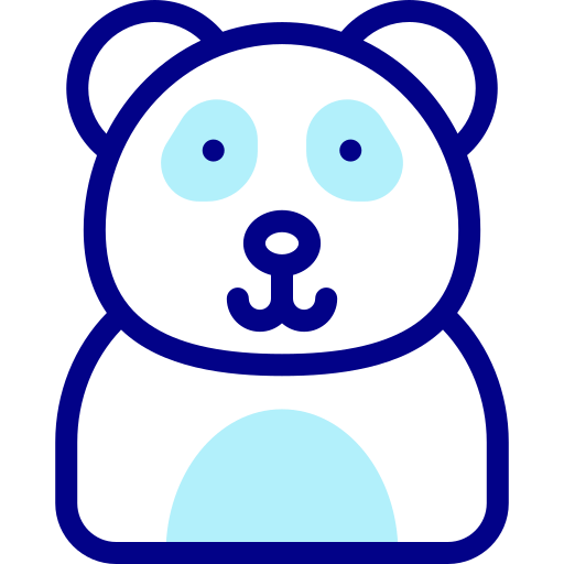 panda Detailed Mixed Lineal color icon