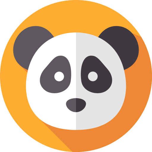 panda Flat Circular Flat ikona
