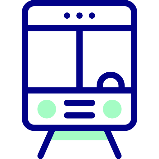 Трамвай Detailed Mixed Lineal color иконка