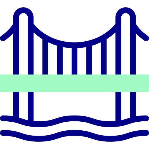 橋 Detailed Mixed Lineal color icon