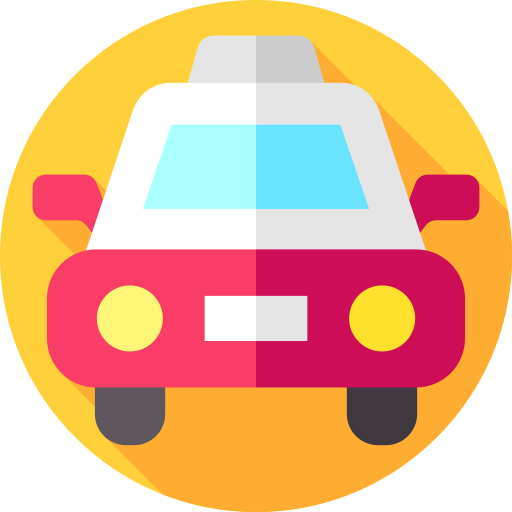 taxi Flat Circular Flat icono