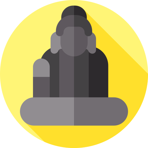 boeddha beeld Flat Circular Flat icoon