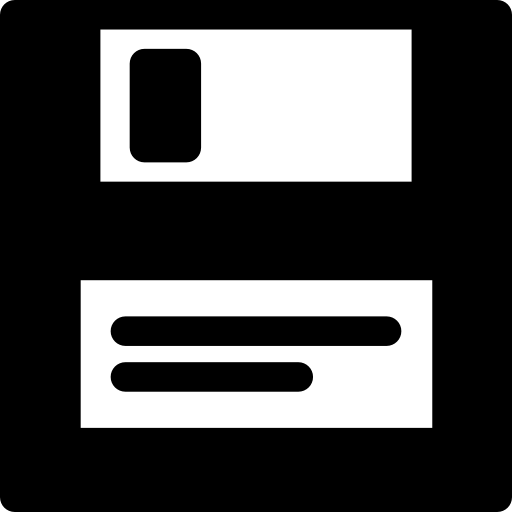 正方形のフロッピーディスクを保存  icon