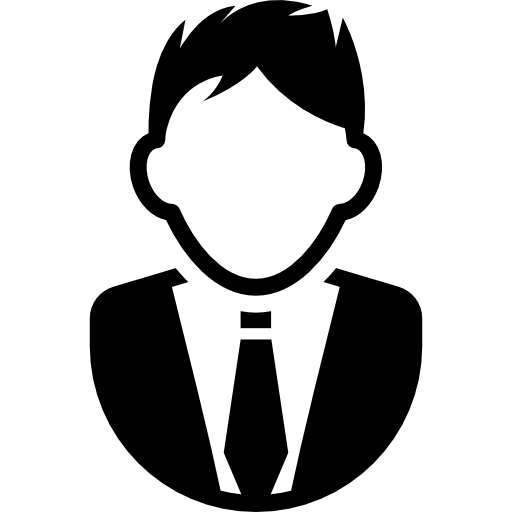 utente con cravatta  icona