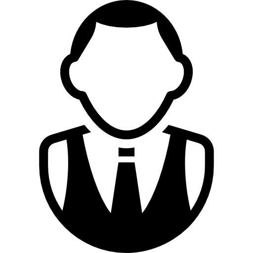 hombre de negocios, con, corbata  icono