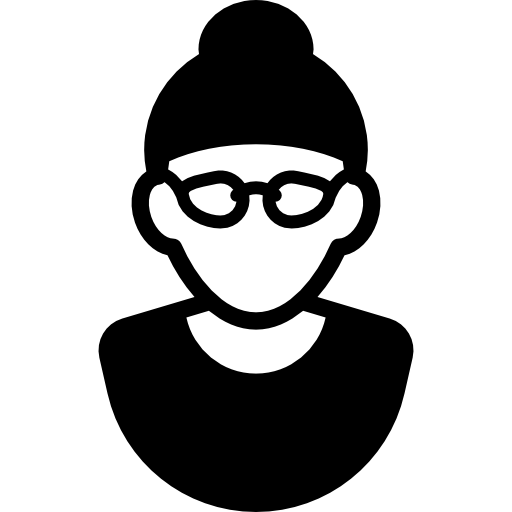 Woman with Bund and Glasses  icon
