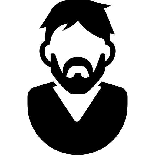 hombre con barba y bigote  icono