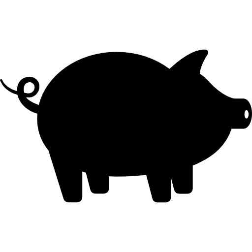 Świnia z okrągłym ogonem  ikona