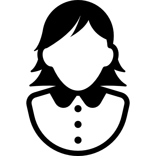 Girl with Short Hair and Dress  icon