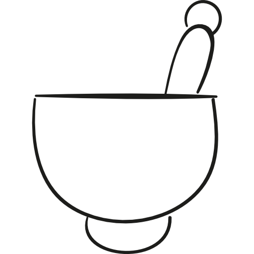 Mortar with mace  icon