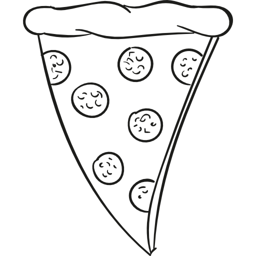 rebanada de pizza de pepperoni  icono