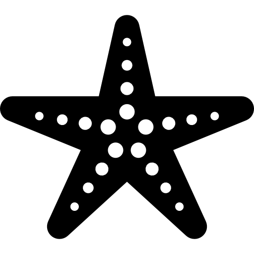 stella marina con puntini  icona