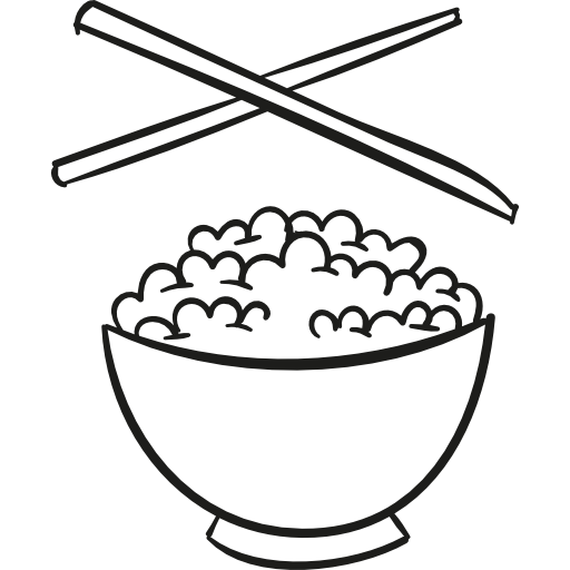 Chinese Rice with two Chopsticks  icon