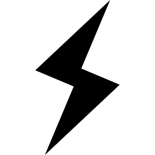 símbolo del rayo  icono