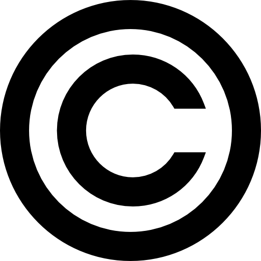 símbolo de copyright  Ícone