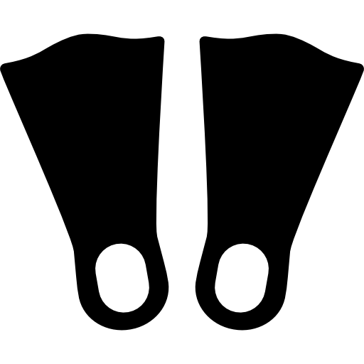 dwie płetwy nurkowe  ikona