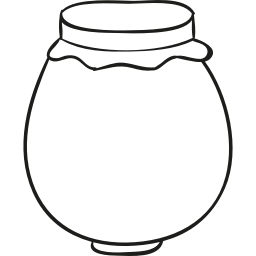 doodle de tarro de mermelada  icono