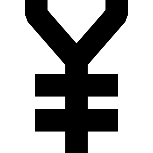 símbolo del yen  icono