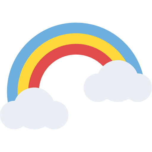 arcobaleno Flat Color Flat icona