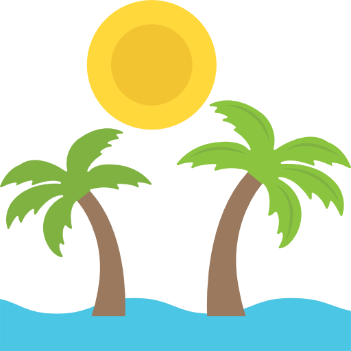 Island Flat Color Flat icon