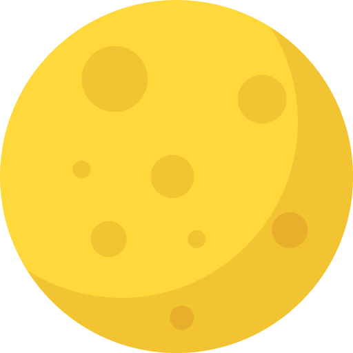 luna Flat Color Flat icona