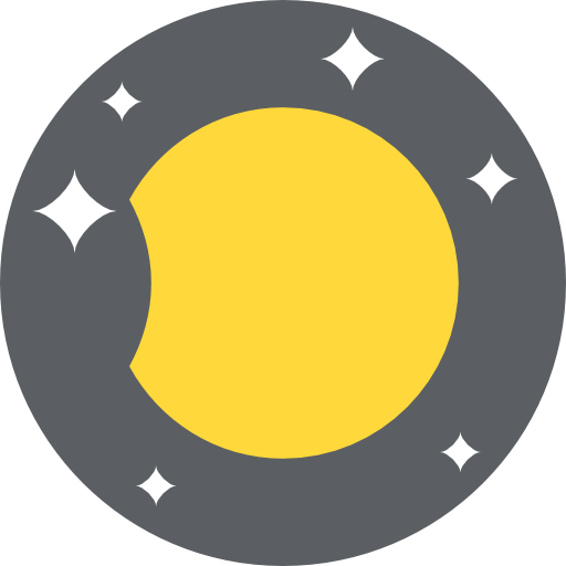 luna Flat Color Flat icona