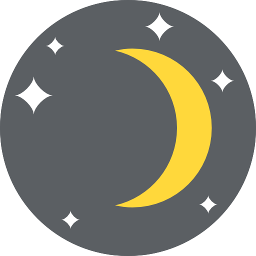 月 Flat Color Flat icon