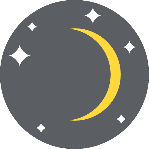 Moon Flat Color Flat icon