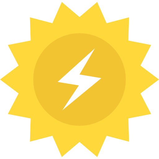 słońce Flat Color Flat ikona