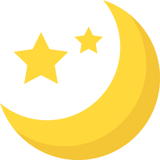 luna Flat Color Flat icono