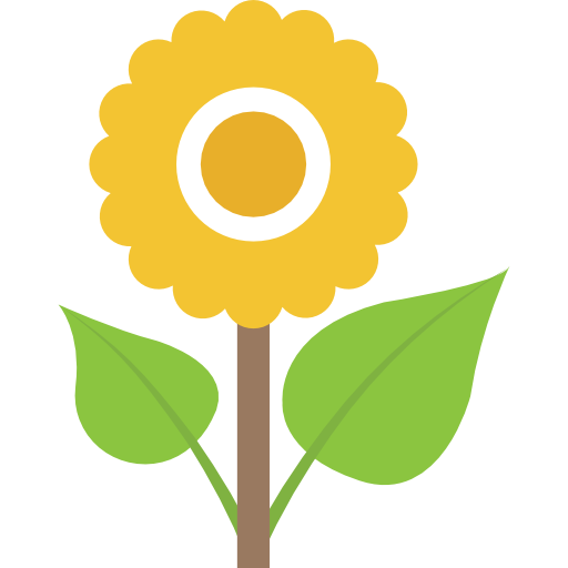 girasol Flat Color Flat icono