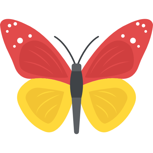 papillon Flat Color Flat Icône