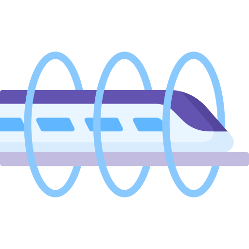 Hyper speed train Special Flat icon